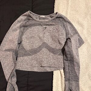 Gymshark flex sport long sleeve in charcoal grey